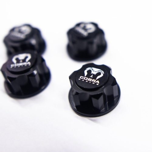 Cobra Racing 17mm Hex Wheel Nut Set – Black Aluminum