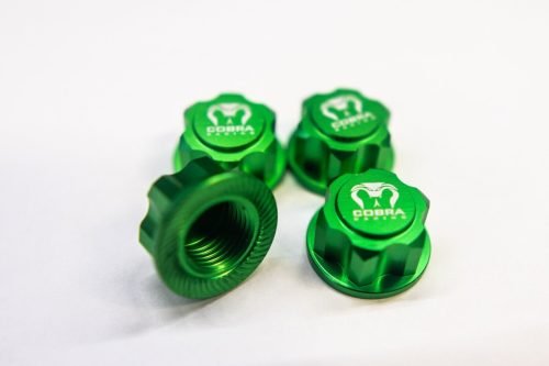 Cobra Racing 17mm Hex Wheel Nut Set – Green Aluminum
