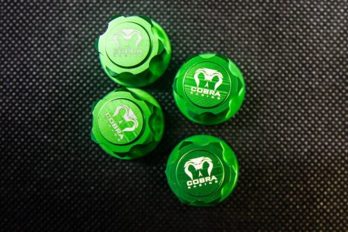 Cobra Racing 17mm Hex Wheel Nut Set – Green Aluminum