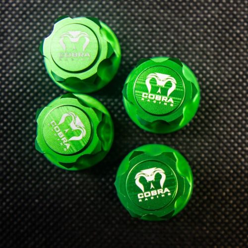 Cobra Racing 17mm Hex Wheel Nut Set – Green Aluminum