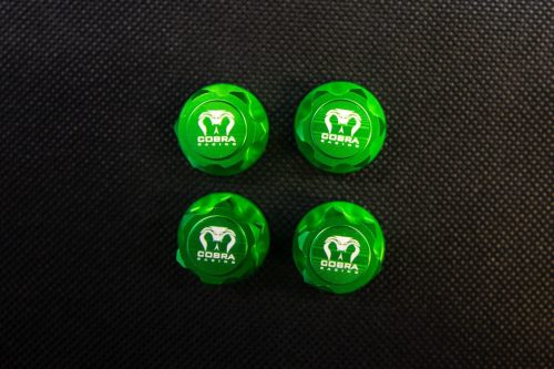 Cobra Racing 17mm Hex Wheel Nut Set – Green Aluminum