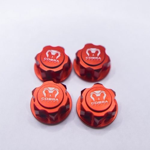 Cobra Racing 17mm Hex Wheel Nut Set – Red Aluminum