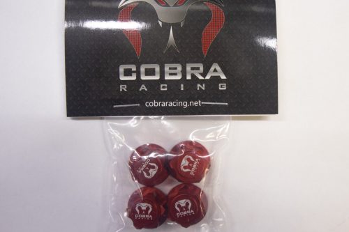 Cobra Racing 17mm Hex Wheel Nut Set – Red Aluminum