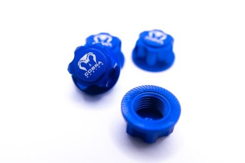 Cobra Racing 17mm Hex Wheel Nut Set – Blue Aluminum