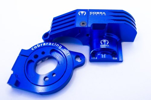 CR Traxxas Maxx & Maxx Slash Adjustable Motor Mount & Gear Covers - BLUE
