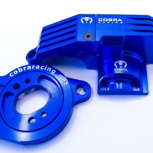 CR Traxxas Maxx & Maxx Slash Adjustable Motor Mount & Gear Covers - BLUE