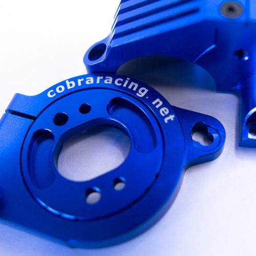 CR Traxxas Maxx & Maxx Slash Adjustable Motor Mount & Gear Covers - BLUE