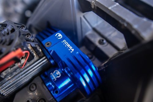 CR Traxxas Maxx & Maxx Slash Adjustable Motor Mount & Gear Covers - BLUE