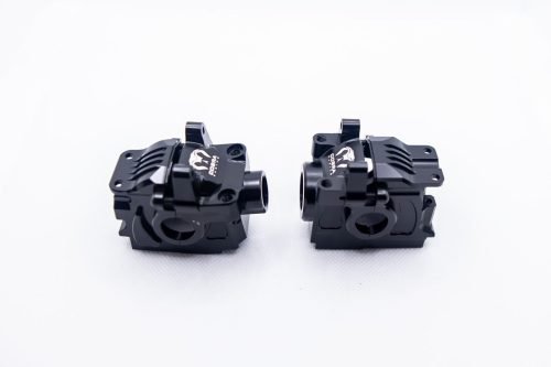 CR Black Differential housing Front + Rear fit Traxxas Slash Rustler 4x4 4WD