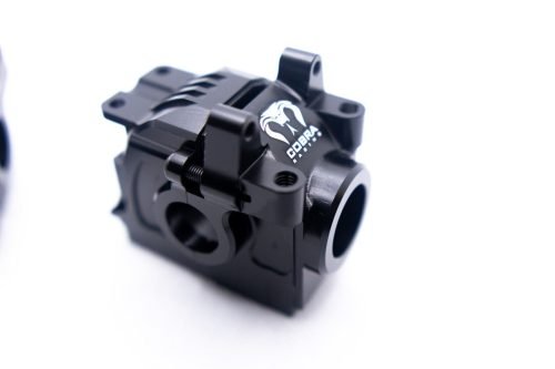 CR Black Differential housing Front + Rear fit Traxxas Slash Rustler 4x4 4WD