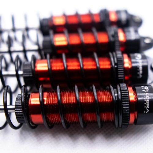 Arrma 1/10 Shocks (Red) - Fits Big Rock, Senton, Typhon, and More (F + R)