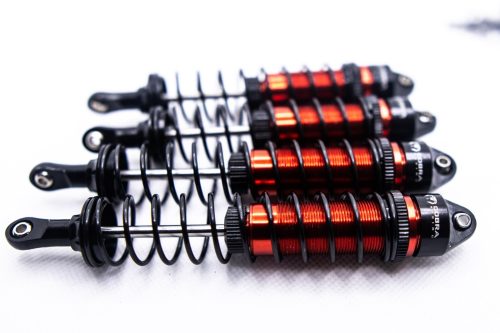 Arrma 1/10 Shocks (Red) - Fits Big Rock, Senton, Typhon, and More (F + R)