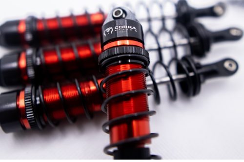 Arrma 1/10 Shocks (Red) - Fits Big Rock, Senton, Typhon, and More (F + R)