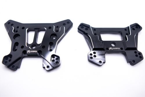 Cobra Racing (F + R) Traxxas Sledge Shock Towers (BLACK) - 7075-T6