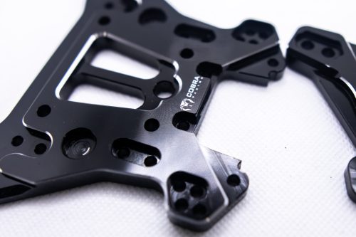 Cobra Racing (F + R) Traxxas Sledge Shock Towers (BLACK) - 7075-T6