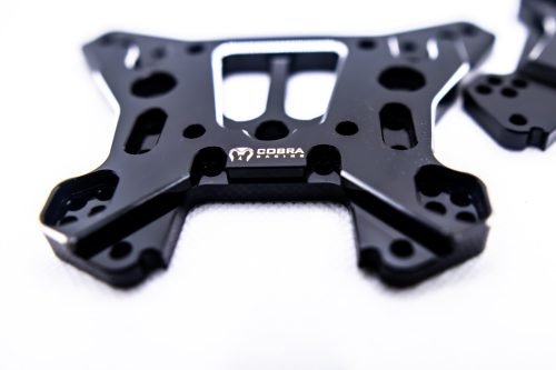 Cobra Racing (F + R) Traxxas Sledge Shock Towers (BLACK) - 7075-T6