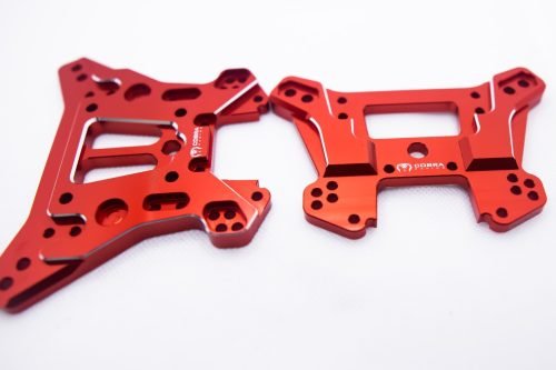 Cobra Racing (F + R) Traxxas Sledge Shock Towers (RED) - 7075-T6