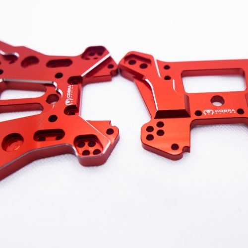 Cobra Racing (F + R) Traxxas Sledge Shock Towers (RED) - 7075-T6