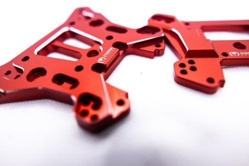Cobra Racing (F + R) Traxxas Sledge Shock Towers (RED) - 7075-T6