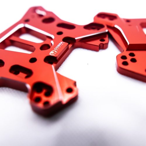 Cobra Racing (F + R) Traxxas Sledge Shock Towers (RED) - 7075-T6