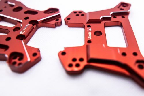 Cobra Racing (F + R) Traxxas Sledge Shock Towers (RED) - 7075-T6