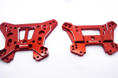 Cobra Racing (F + R) Traxxas Sledge Shock Towers (RED) - 7075-T6