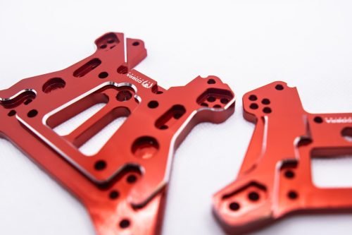 Cobra Racing (F + R) Traxxas Sledge Shock Towers (RED) - 7075-T6