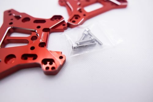 Cobra Racing (F + R) Traxxas Sledge Shock Towers (RED) - 7075-T6