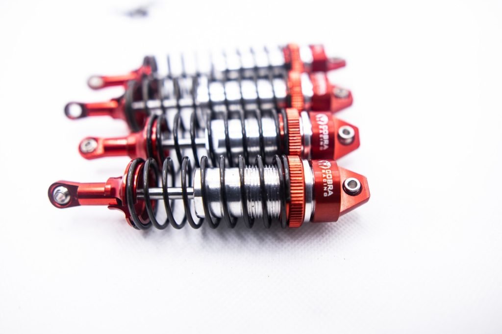 CR Traxxas 1/10 Big Bore Shocks (Red) Fits Slash Rustler Stampede 4X4 2WD