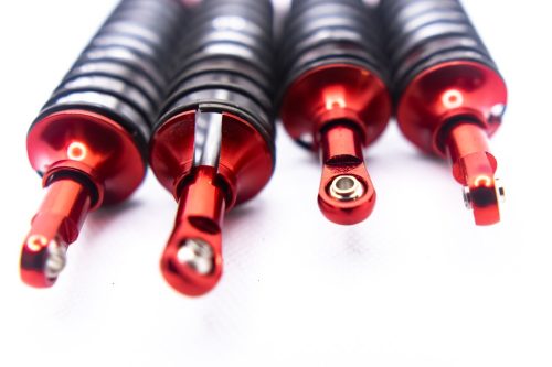 CR Traxxas 1/10 Big Bore Shocks (Red) Fits Slash Rustler Stampede 4X4 2WD