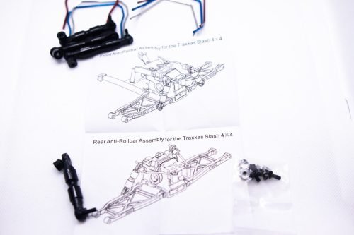 FULL SWAY BAR SET (Black) for Traxxash 4x4 Slash, Rustler, Stampede, etc...
