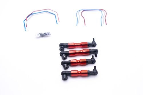 FULL SWAY BAR SET (Red) for Traxxash 4x4 Slash, Rustler, Stampede, etc...