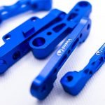 CR Aluminum Suspension Mounts F + R (Blue) for ARRMA 6s  Kraton Typhon, etc..