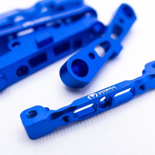 CR Aluminum Suspension Mounts F + R (Blue) for ARRMA 6s Kraton Typhon, etc..