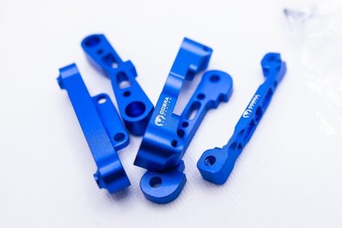 CR Aluminum Suspension Mounts F + R (Blue) for ARRMA 6s Kraton Typhon, etc..