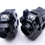 CR Black Differential housing Front + Rear fit Traxxas Slash Rustler 4x4 4WD
