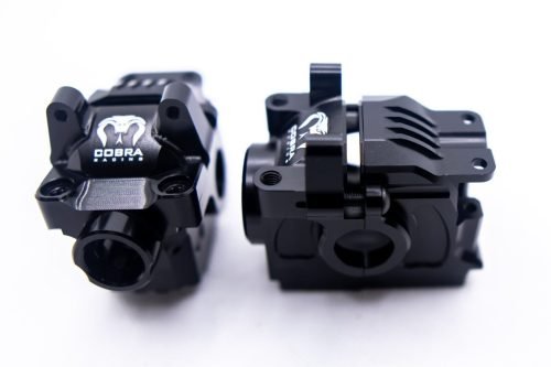 CR Black Differential housing Front + Rear fit Traxxas Slash Rustler 4x4 4WD