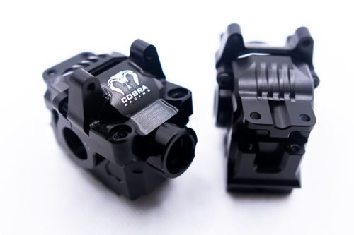 CR Black Differential housing Front + Rear fit Traxxas Slash Rustler 4x4 4WD