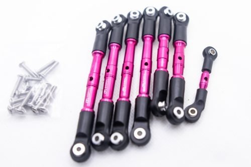 Slash Rustler Hoss 4x4 Pink Aluminum Turnbuckles Tie Rods – Traxxas 1/10