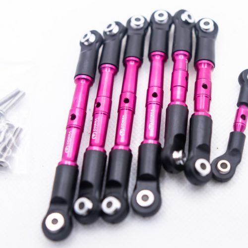 Slash Rustler Hoss 4x4 Pink Aluminum Turnbuckles Tie Rods – Traxxas 1/10