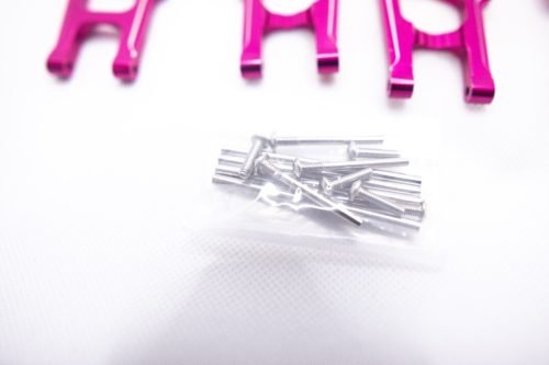 CR (F + R) PINK Aluminum A-Arms For Traxxas Slash 4x4, Rustler, Stampede