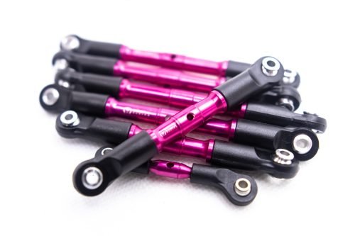 Slash Rustler Hoss 4x4 Pink Aluminum Turnbuckles Tie Rods – Traxxas 1/10