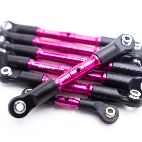 Slash Rustler Hoss 4x4 Pink Aluminum Turnbuckles Tie Rods – Traxxas 1/10