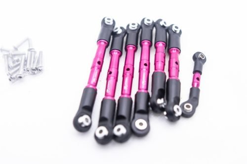 Slash Rustler Hoss 4x4 Pink Aluminum Turnbuckles Tie Rods – Traxxas 1/10