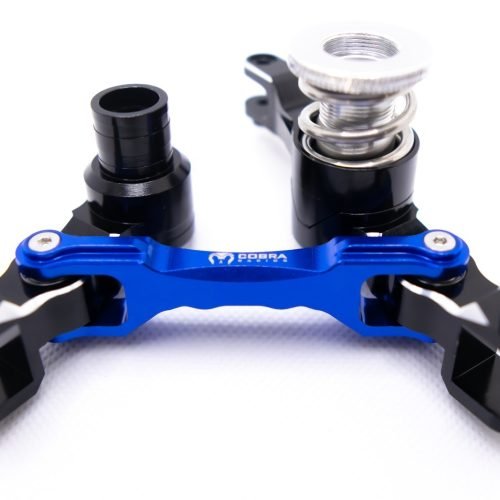 Traxxas X-Maxx Bellcrank 7075-T6 Black on Blue