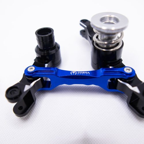 Traxxas X-Maxx Bellcrank 7075-T6 Black on Blue