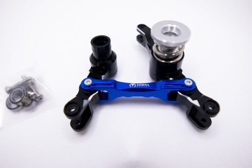 Traxxas X-Maxx Bellcrank 7075-T6 Black on Blue