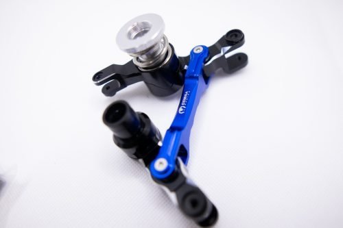 Traxxas X-Maxx Bellcrank 7075-T6 Black on Blue