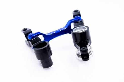 Traxxas X-Maxx Bellcrank 7075-T6 Black on Blue