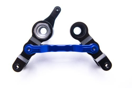 Traxxas X-Maxx Bellcrank 7075-T6 Black on Blue